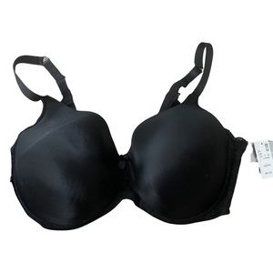NWT Avenue Body Black Lace Backsmoother Bra 46DDD​